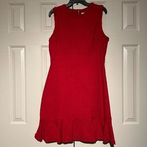 KATE SPADE NEW YORK Ruffle Hem Tweed Dress